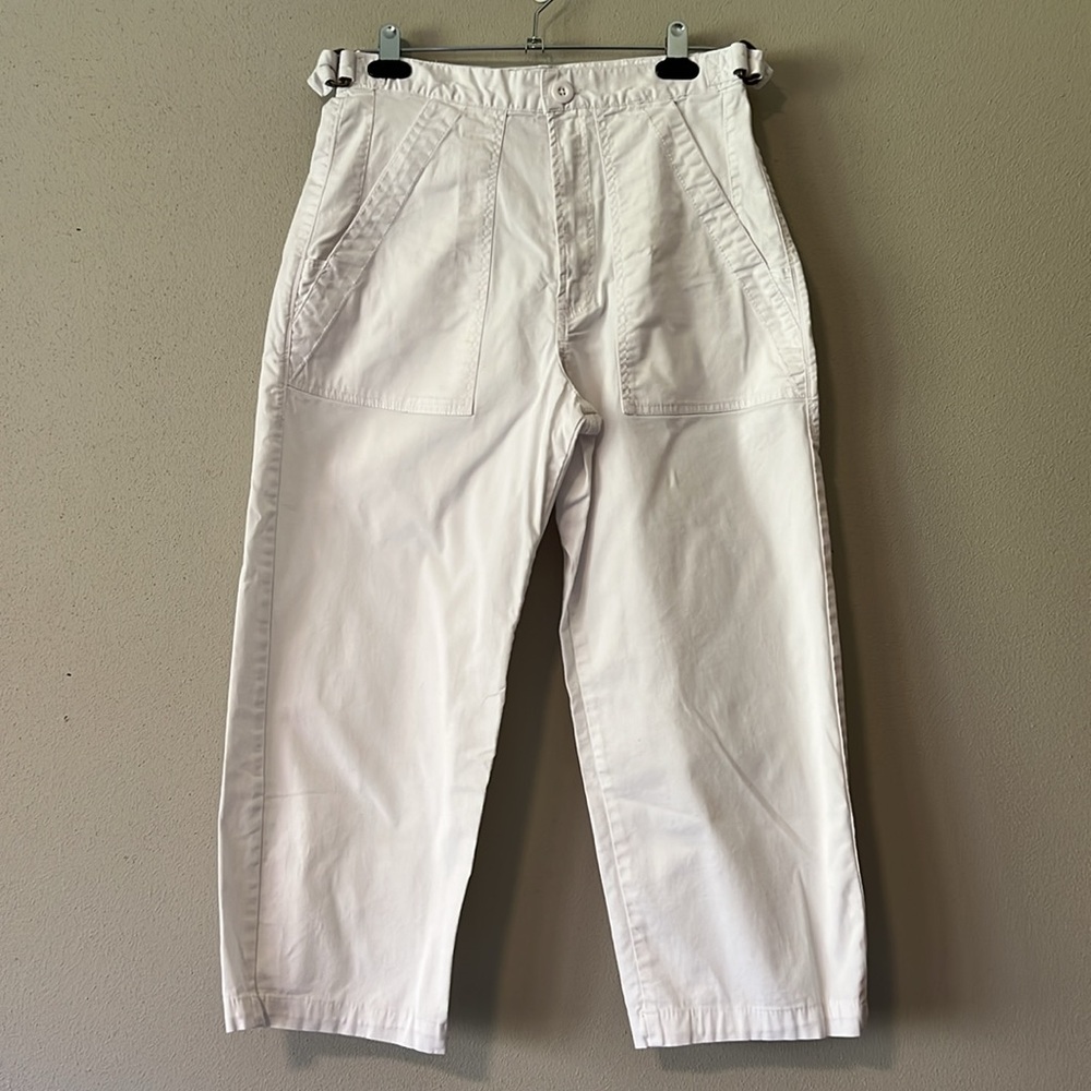 PISTOLA Ensley High Rise Wide Leg Cropped Pants in Wishbone